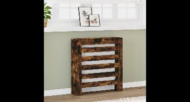 Radiatorombouw 78x20x82 cm bewerkt hout gerookt eikenkleurig