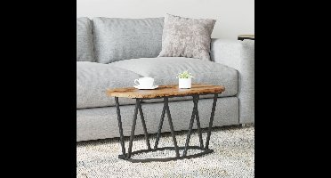 Salontafel Oud Hout 80 x 40 x 40.5 cm Bewerkt hout en metaal