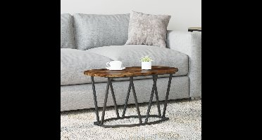 Salontafel Gerookt eiken 80 x 40 x 40.5 cm