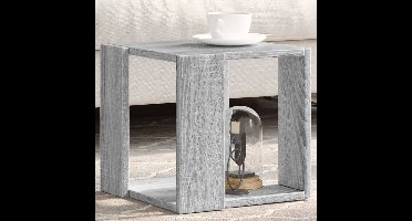 Salontafel 32x32x30 cm bewerkt hout grijs sonoma eikenkleurig