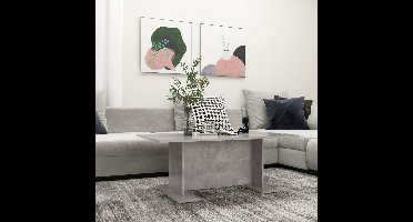 Salontafel 103,5x60x40 cm bewerkt hout betongrijs