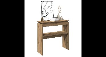 Wandtafel 102x30x80 cm bewerkt hout artisanaal eikenkleur