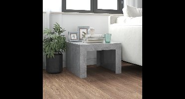 Salontafel 50x50x35 cm bewerkt hout betongrijs