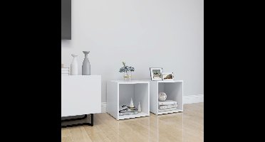 Tv-meubelen 2 st 37x35x37 cm bewerkt hout wit