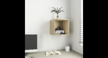 Wandkast 37x37x37 cm bewerkt hout sonoma eikenkleurig