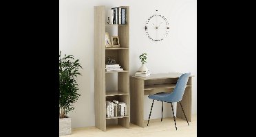 Boekenkast 40x35x180 cm bewerkt hout sonoma eikenkleurig
