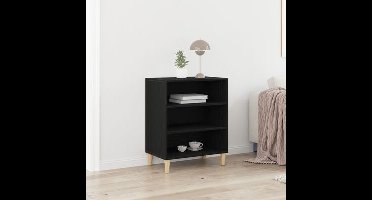 Dressoir Zwart Eiken 57 x 35 x 70 cm Bewerkt hout