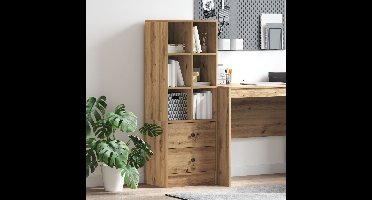 Hoge kast met lade Artisan Eiken 45,5 x 34 x 127 cm