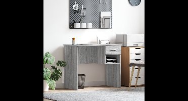 Bureau met lade Grijs Sonoma 90 x 49 x 75 cm Bewerkt hout