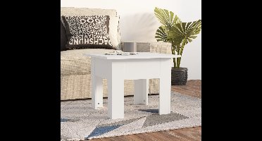 Salontafel 55x55x42 cm bewerkt hout wit