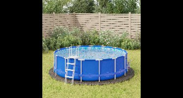 ZwembadgrondzeilØ396 cm polyester geotextiel lichtgrijs