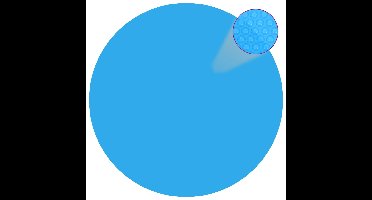 Solar zwembadfolie drijvend rond 250 cm PE blauw