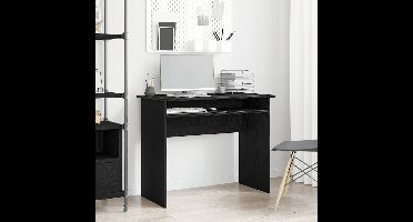 Bureau 90x50x74 cm bewerkt hout zwart eikenkleur