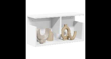 Wandkast 60x20x30 cm bewerkt hout wit