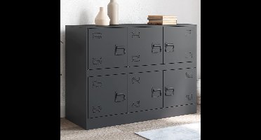 Dressoir 99x39x73 cm staal antracietkleurig