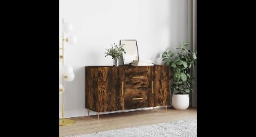 Dressoir 100x36x60 cm bewerkt hout gerookt eikenkleurig