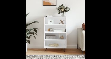 Hoge kast 57x35x90 cm bewerkt hout wit