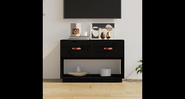 Tv-meubel 90x40x60 cm massief grenenhout zwart