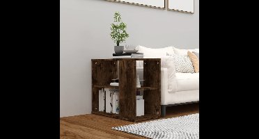 Bijzetkast 60x30x50 cm bewerkt hout gerookt eikenkleurig