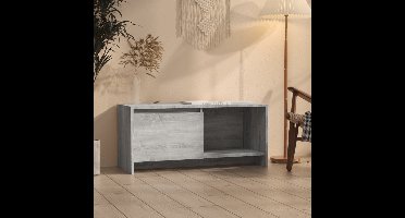 Tv-meubel 90x35x40 cm bewerkt hout grijs sonoma eikenkleurig