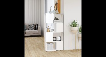 Boekenkast/kamerscherm 60x24x124,5 cm bewerkt hout wit