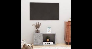 Tv-meubel 60x24x32 cm bewerkt hout betongrijs