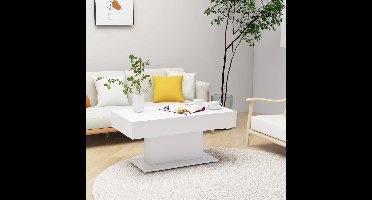 Salontafel 96x50x45 cm bewerkt hout wit