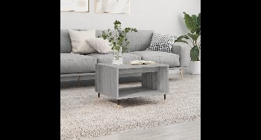 Salontafel 60x50x40 cm bewerkt hout grijs sonoma eikenkleurig