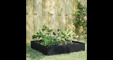 Plantenbak verhoogd 100x100x33,5 cm staal zwart