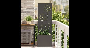 Tuin Privacy Screen Zwart 50 x 32 x 150 cm Koudgewalst staal