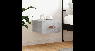 Nachtkastje wandgemonteerd 35x35x20 cm betongrijs