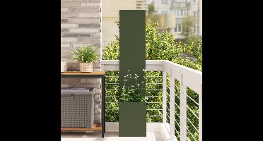 Tuin Privacy Screen Olijfgroen 32 x 140 cm Koudgewalst staal