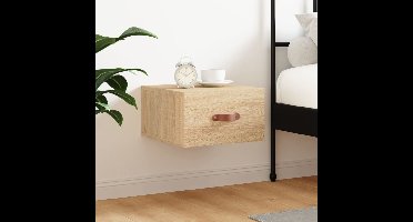 Nachtkastje wandgemonteerd 35x35x20 cm sonoma eikenkleurig