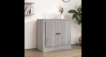 Dressoir 70x35,5x67,5 cm bewerkt hout grijs sonoma eikenkleurig