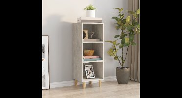 Dressoir 34,5x32,5x90 cm bewerkt hout betongrijs