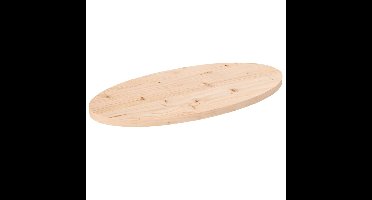 Tafelblad 70x35x2,5 cm massief grenenhout ovaal