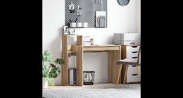 Bureau met plank Artisan Eiken 100 x 40 x 90 cm Bewerkt hout