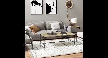 Salontafel 100x50x35 cm bewerkt hout sonoma eikenkleurig