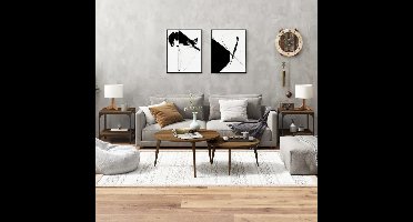 Bijzettafels 2 st 40x40x40 cm bewerkt hout bruineiken