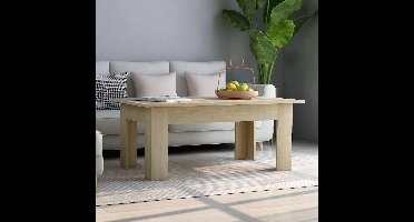 Salontafel 100x60x42 cm bewerkt hout sonoma eikenkleurig