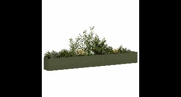 Plantenbak 360x40x40 cm koudgewalst staal olijfgroen