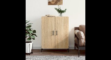 Dressoir 69,5x34x90 cm bewerkt hout sonoma eikenkleurig