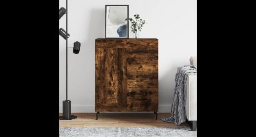 Dressoir 69,5x34x90 cm bewerkt hout gerookt eikenkleurig