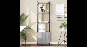 Boekenkast met deur 44,5x30x154,5 cm hout grijs sonoma eiken