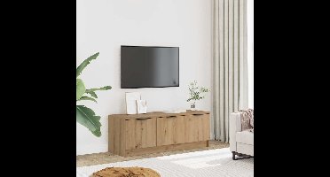 Tv-meubel 102x35x36,5 cm bewerkt hout artisanaal eikenkleur