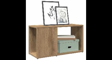 Tv-meubel 60x24x32 cm bewerkt hout artisanaal eikenkleur
