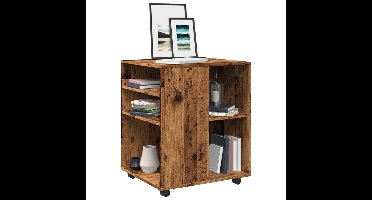 Rolkast 60x53x72 cm bewerkt hout oud houtkleurig