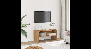 Tv-meubel 80x40x40 cm bewerkt hout artisanaal eikenkleur