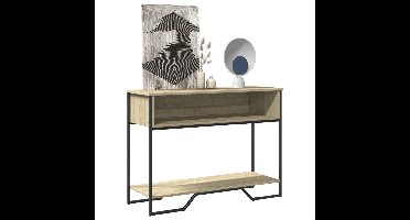 Wandtafel 100x35x74,5 cm bewerkt hout sonoma eikenkleurig