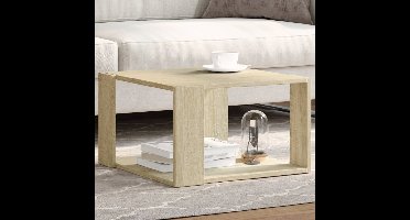 Salontafel 51,5x51,5x30 cm bewerkt hout sonoma eikenkleurig